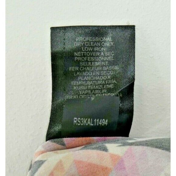 Tibi New York  Black Multi Color Geometric Print 100% Silk Dress Womens Size 2 - Picture 9 of 9